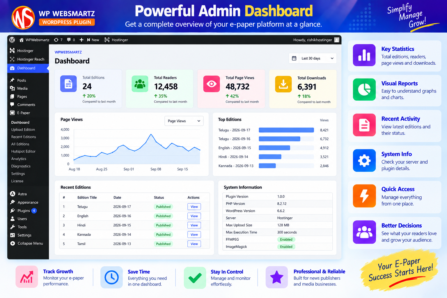 E-Paper dashboard screen