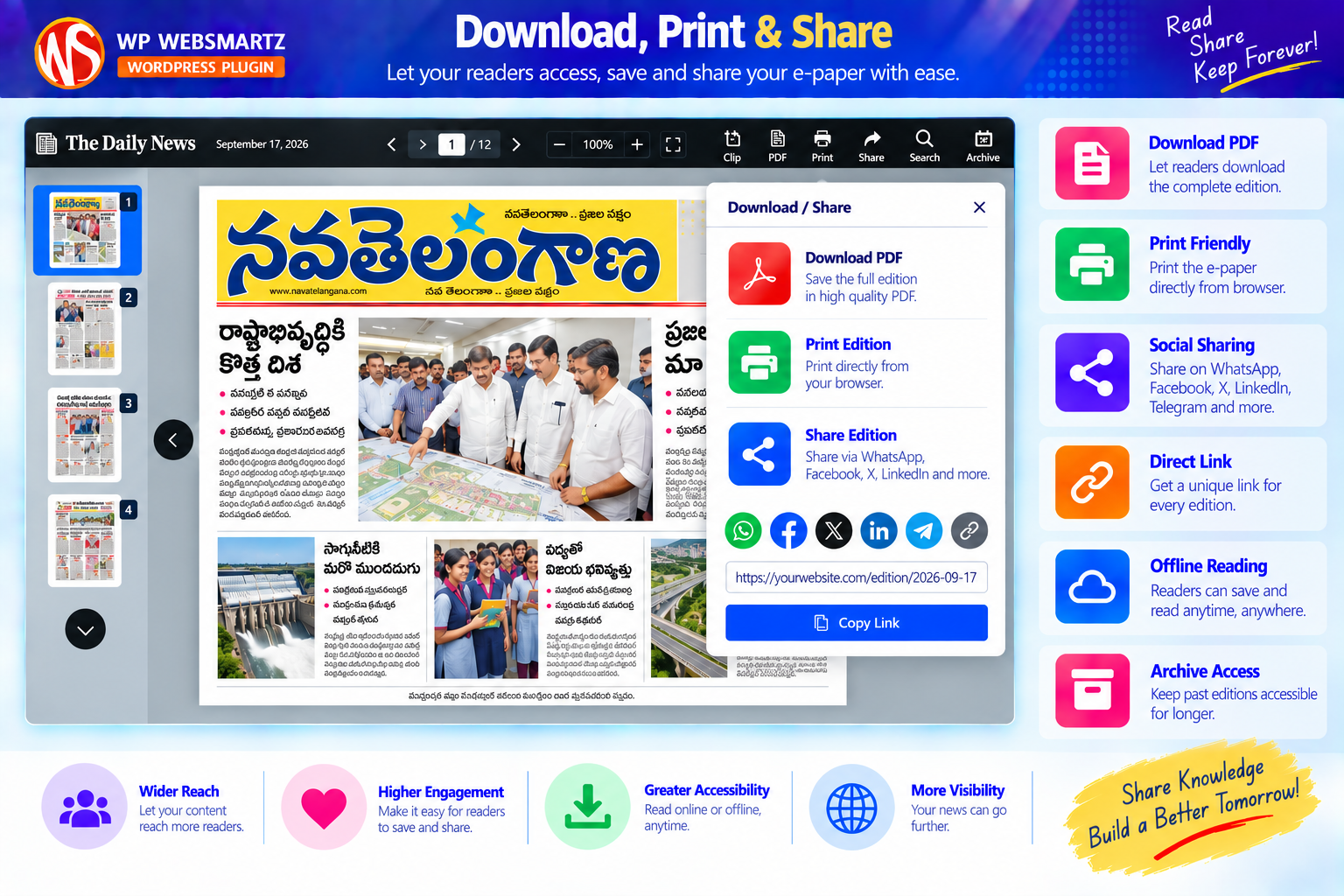 Share e-paper dialog